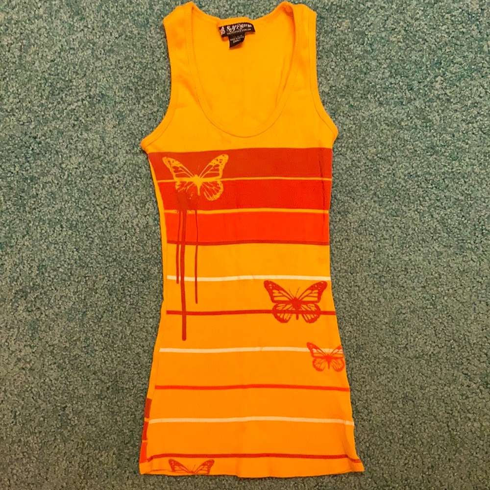 Self Esteem butterfly tank top
